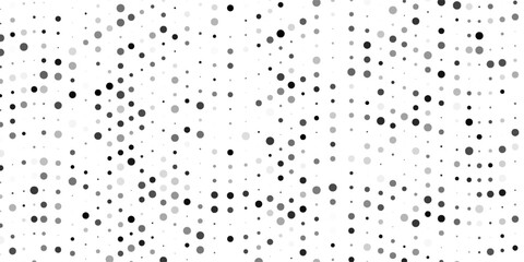 Polka dot pattern, black and white seamless background with hand-drawn spots, trendy design for printing on fabric © syafira