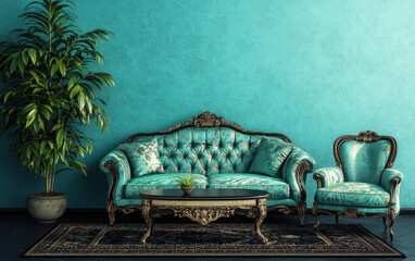 interior design scene with a sofa