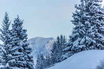 Les arcs 1800 sous la neige