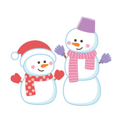 かわいい雪だるま