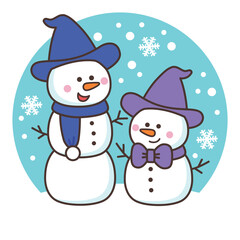 かわいい雪だるま