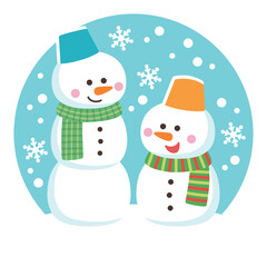 かわいい雪だるま