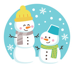 かわいい雪だるま