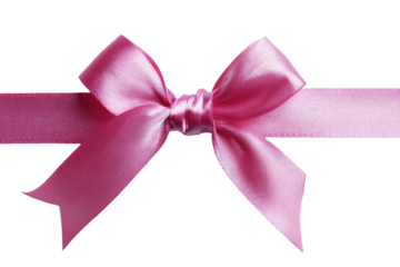 Pink satin ribbon bow on a band