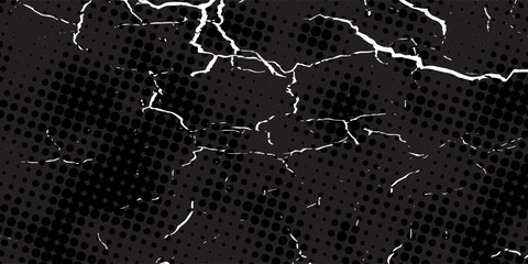 White scratches on black surface. Deep linear cuts and old traces scraping dirty glass abstract parasites and bacteria magnified by vector microscope.