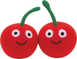 Expanded yarn texture cherry