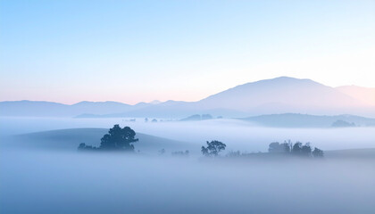 幻想的な霧の風景04, Fantasy Mist Landscape, generated by AI