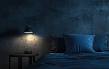 interior of a bedroom with a bed