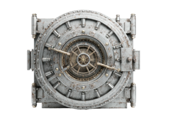 Ornate, vintage-style security vault.  Exterior view