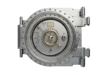 Metal vault door, detailed design