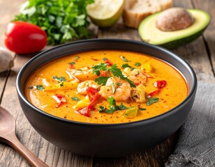 Thai Red Curry with Shrimp and Coconut Milk