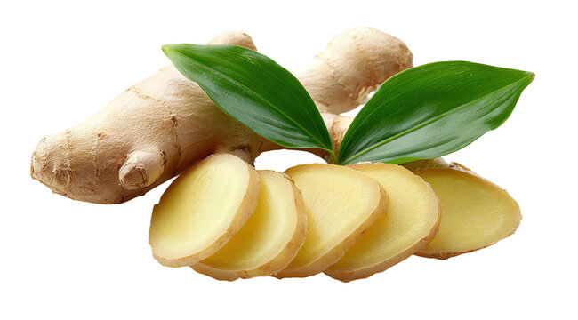 Fresh ginger root and slices (1)