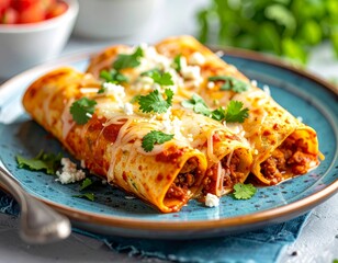 Delicious Beef Enchiladas with Melted Cheese