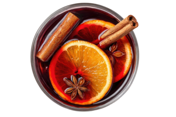 Close-up of a festive winter drink