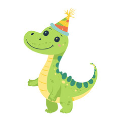Fototapeta premium Hat illustration dinosaur birthday vector
