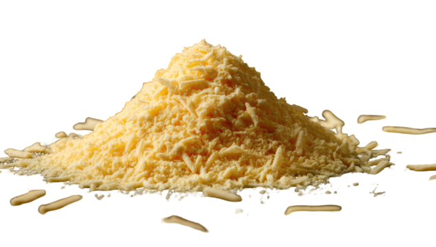 Pile of grated cheese