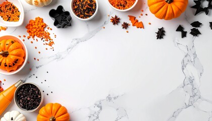 Get ready for spooky season with festive Halloween baking supplies including pumpkins, sprinkles, cookie cutters and piping tools for creative treats.