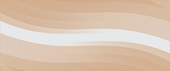Abstract white brown creamy colors gradient with wave lines graphic design texture background.vector Eps10.