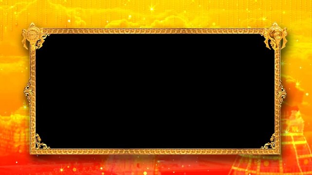 Golden Traditional Indian Wedding Invitation Background Loop