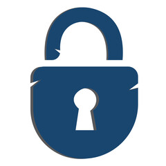 Open padlock icon symbolizing security privacy and protection in a digital or physical context