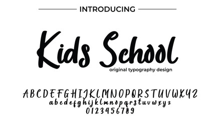 Kids School - Elegant Script Font for Smooth Handwritten Design and Creative Typography