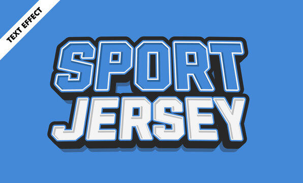 Sport jersey editable text effect - retro college sport font, team title design