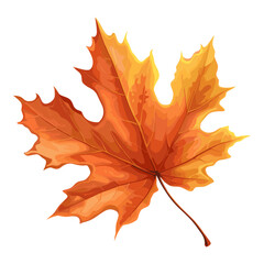 Obraz premium Autumn dried maple leaf illustration fall seasonal vector