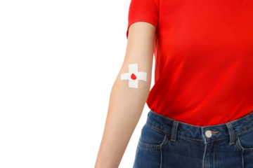 Person demonstrating basic first aid, isolated on white, PNG