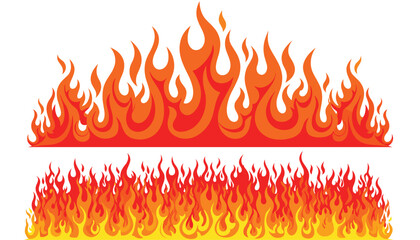 Fiery flames, a vibrant illustration of fire elements