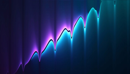 Neon waveform gradient abstract background