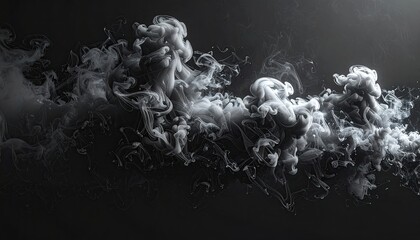 Abstract particle cloud formation with bright glowing elements against a dark gradient background representing data flow and digital transformation with subtle light effects