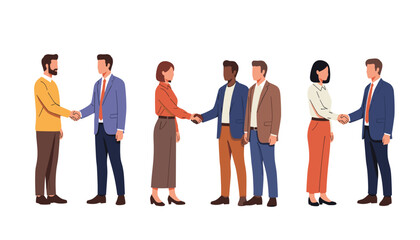 Fototapeta premium Diverse group of business people shaking hands in agreement