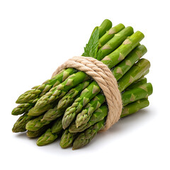 Fresh asparagus bundle kitchen counter food photography indoor setting close-up view healthy eating concept