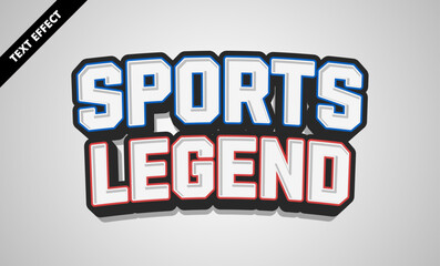 Sports legend editable text effect - retro athletic font, championship game title design