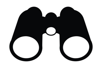 Binoculars silhouette vector, binocular icon