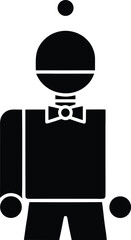 AI Butler Bot Line Art – Transparent Background