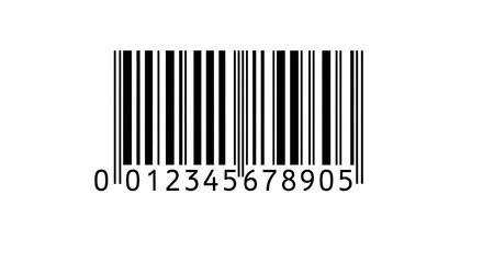 Standard Barcode with Numeric Code: barcode scanner, barcode technology, UPC code, barcode system, product identification.	