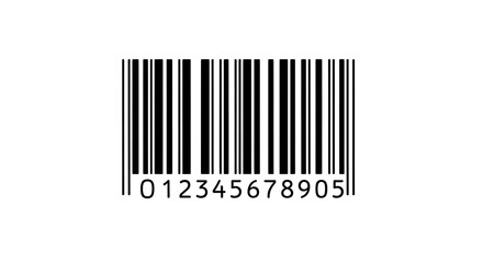 Standard Barcode with Numeric Code: barcode scanner, barcode technology, UPC code, barcode system, product identification.	