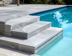 Swimming Pool Steps - A Refreshing Summer Escape.