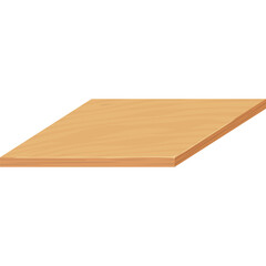A Light Brown Wooden Plank With Wood Grain Texture And Visible Wood Lines On A Transparent Background In A Flat Lay Perspective