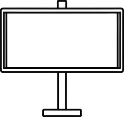 Obraz premium Blank white outdoor advertising billboard sign, perfect for commercial marketing and business promotion