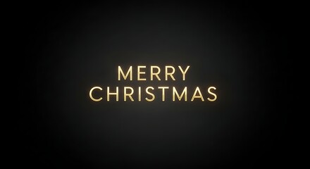 Elegant Merry Christmas Text on Dark Background