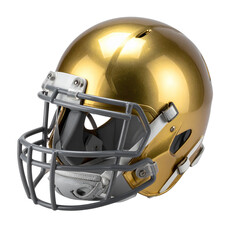 Fototapeta premium An isolated American football helmet, a crucial piece of safety equipment, stands ready for the game