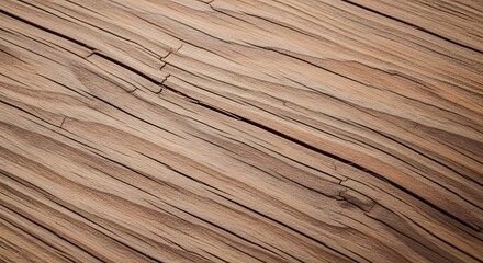 Detailed view of a natural light brown wood surface with a distinct wavy texture and prominent diagonal grain lines, creating an abstract background