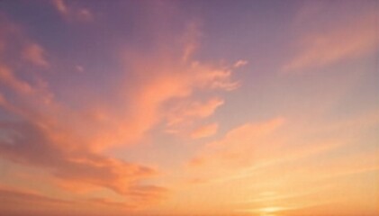 Golden hour over vast, wispy cloud formations, casting a warm, ethereal glow on the horizon. An expansive cloudscape during golden hour. The sky is filled with swirling, wispy clouds in vibrant hues