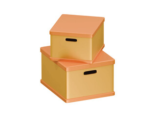 storage box icon 3d illustration render