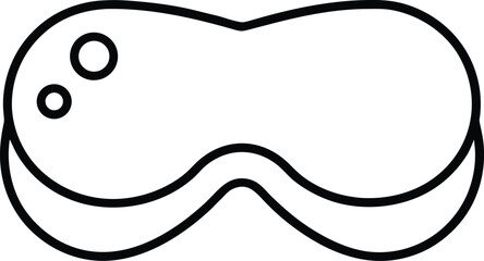 Smart Sleep Mask Line Art Transparent Background