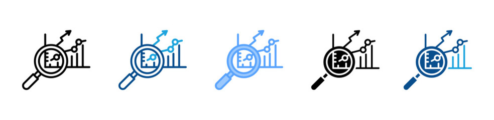 Analytics icon sheet multiple style collection