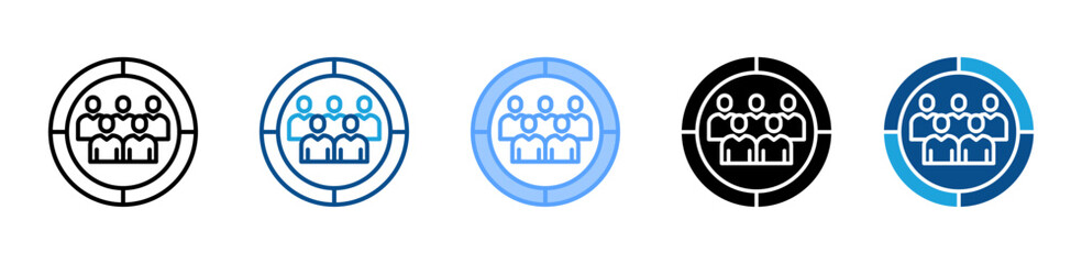 Customer Demographics icon sheet multiple style collection