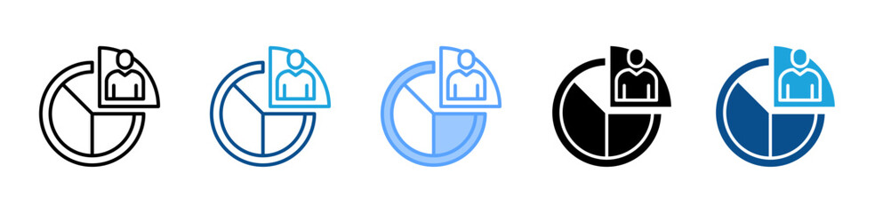 Market Segmentation icon sheet multiple style collection
